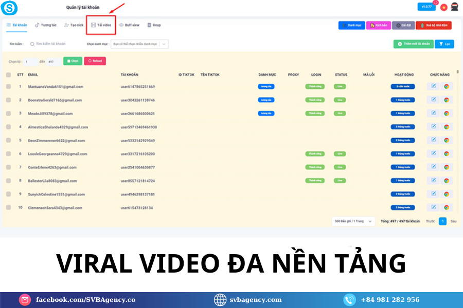 VIRAL VIDEO ĐA NỀN TẢNG