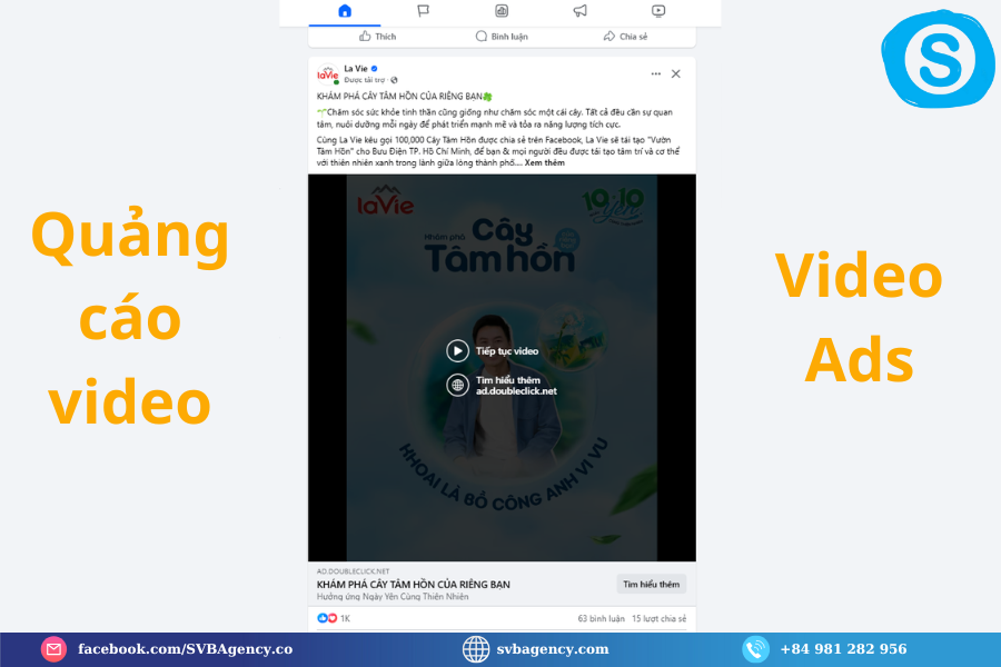 Mách Bạn 4 Hình Thức Quảng Cáo Facebook Phổ Biến 4 Quảng cáo video (Video Ads)