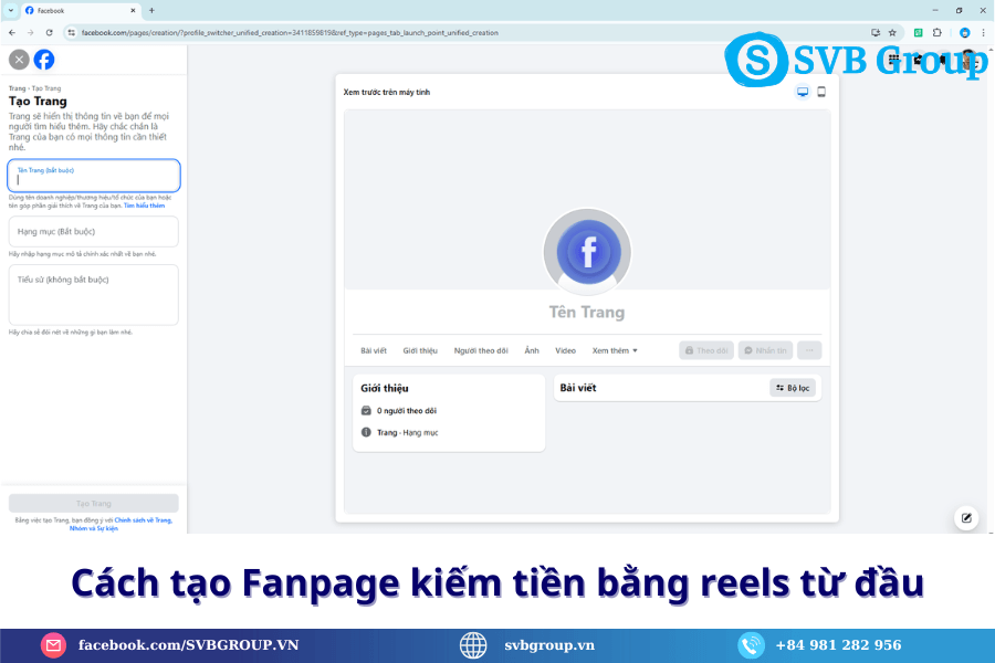 Cách kiếm tiền trên Facebook Fanpage reels hiệu quả năm 2026 6 Cách tạo Fanpage kiếm tiền bằng reels từ đầu