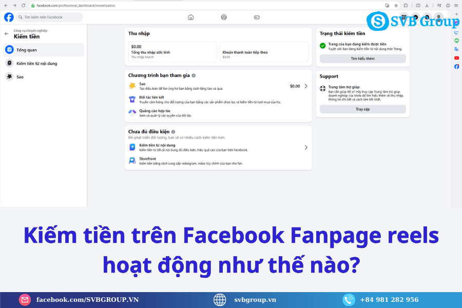 Cách kiếm tiền trên Facebook Fanpage reels hiệu quả năm 2026 3 Kiếm tiền trên Facebook Fanpage reels hoạt động như thế nào